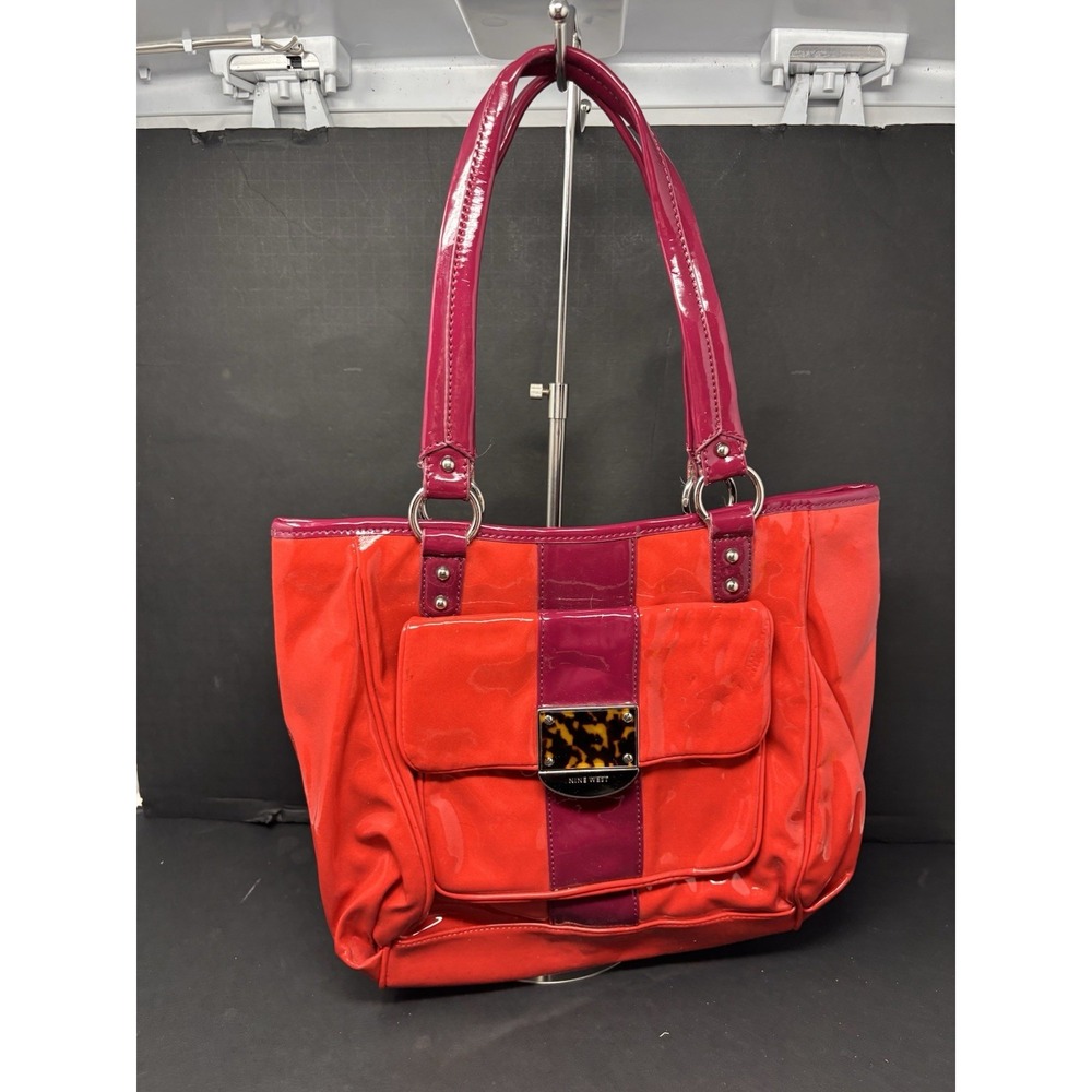 Nine West Hand Bag Purse With Tortoise Accent